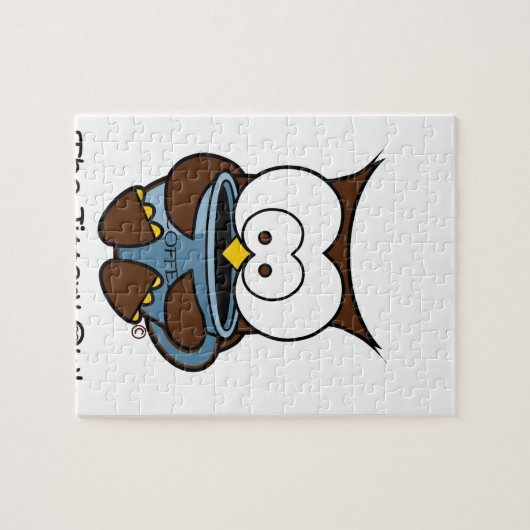 Jeffy The Jittery Owl Blue Mok Legpuzzel (Horizontaal)