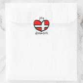 Jeg Elsker Danmark Ronde Sticker (Tas)