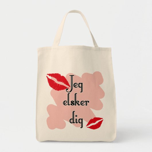 Jeg elsker dig - Deens - ik hou van je Tote Bag (Voorkant)