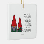 Jeg er så blij hver julekveld keramisch ornament (Rechts)