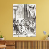 Jehoiada, hoge priester van Jeruzalem die zich uit Canvas Afdruk (Insitu (Woonkamer))