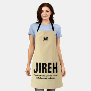 Jehova Jireh Aangepast Christelijk Monogram Schort