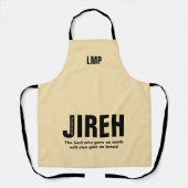 Jehova Jireh Aangepast Christelijk Monogram Schort (Voorkant)
