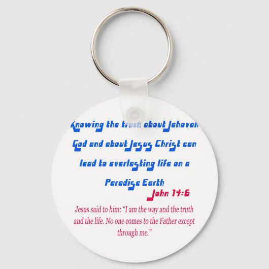 Jehovagetuigen John14-6 Sleutelhanger (Voorkant)