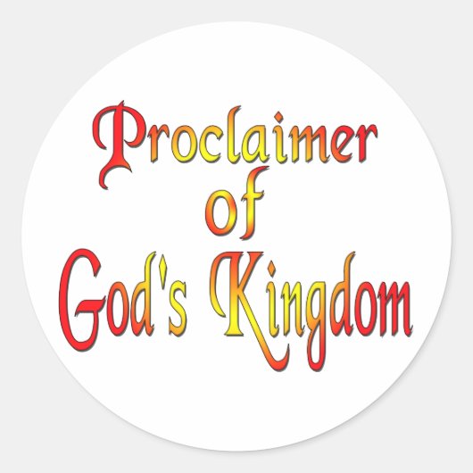 Jehovagetuigen Ronde Sticker (Voorkant)