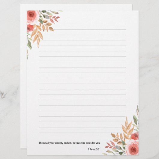 Jehovah getuige JW Writing Letterhead Briefhoofd (Voorkant / Achterkant)