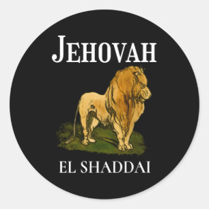 Jehovah is El Shaddai betekent de Almachtige God Ronde Sticker
