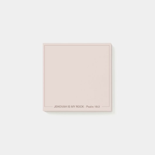 Jehovah is mijn rots | JW Post-it® Notes (Voorkant)