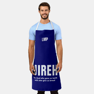 Jehovah Jireh BLUE Custom Christelijk Schort