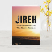 JEHOVAH JIREH Custom Inspirerend Kaart (Gele Bloem)