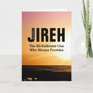 JEHOVAH JIREH Custom Inspirerend Kaart