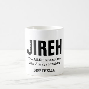 JEHOVAH JIREH Gepersonaliseerd Christelijk Koffiemok