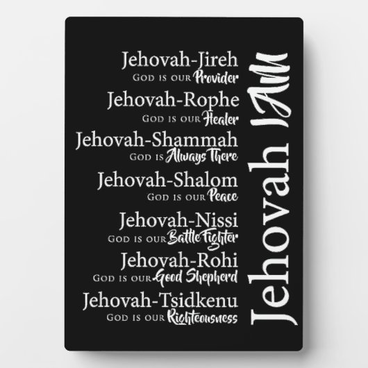 Jehovah namen fotoplaat (voorkant)