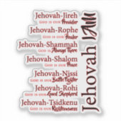 Jehovah namen sticker (Voorkant)