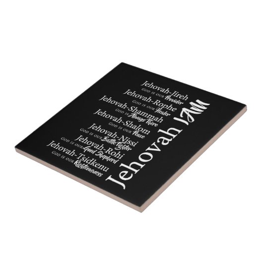 Jehovah namen tegeltje (Zijkant)