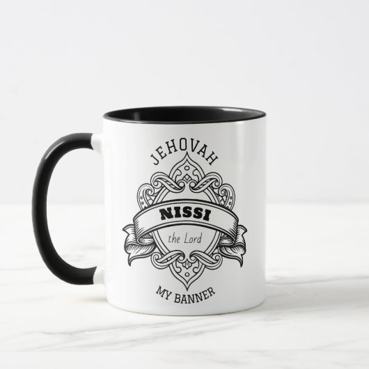 Jehovah Nissi Ornate Mug (Gauche)