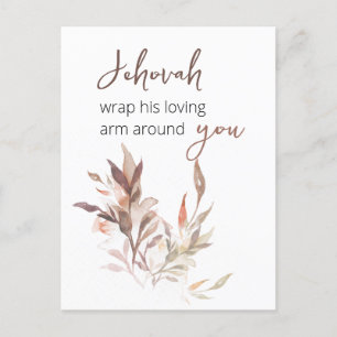 Jehovah pakt zijn liefhebbende arm om je heen briefkaart