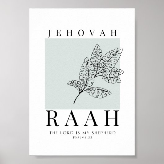 Jehovah Raah Printable Poster (Voorkant)