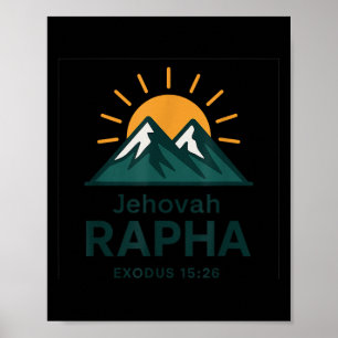 Jehovah Rapha Christelijke Geloofsberg Bijbelvers Poster