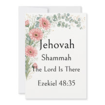 Jehovah Shammah, Gerbera Daisy, Naam van God, Bijb