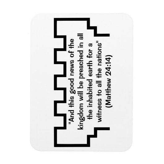 Jehovah's Getuige Wachttoren Mattheüs 24:14 Magnee Magneet (Verticaal)