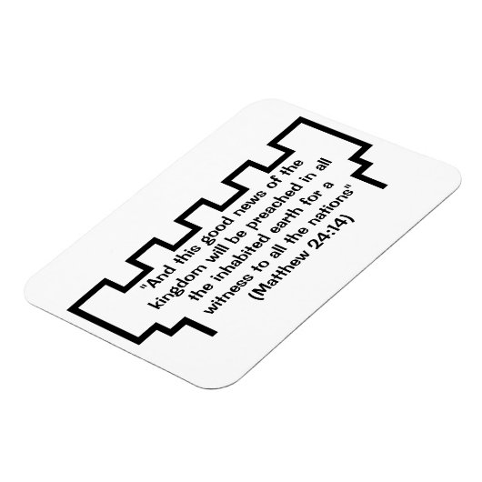 Jehovah's Getuige Wachttoren Mattheüs 24:14 Magnee Magneet (Linkerzijde)