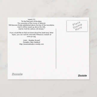 Jehovahs Mountain met Pudding briefkaart