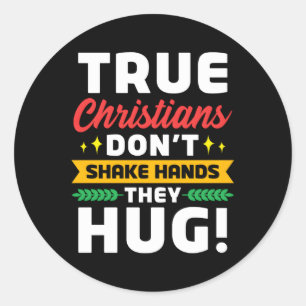 Jehova's getuigen JW Christenen schudden geen hand Ronde Sticker