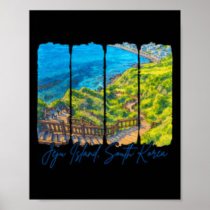 Jeju-eiland Zuid-Korea Reizen Trip Zomer Vakantie Poster