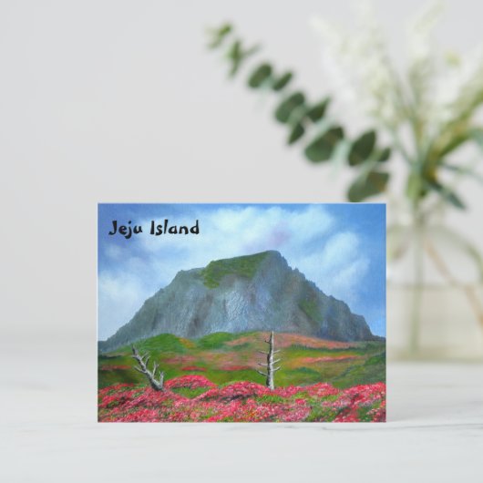 Jeju Island Korea (제주도) Engelse tekst Briefkaart (Staand voorkant)