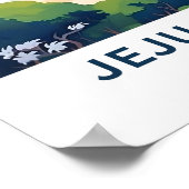 Jeju Island Zuid-Korea Reisprint Poster (Hoek)