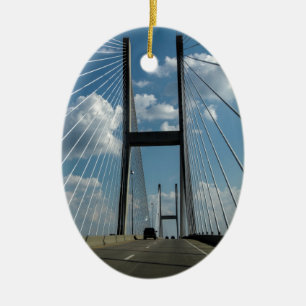 Jekyll Island Cable Bridge Keramisch Ornament