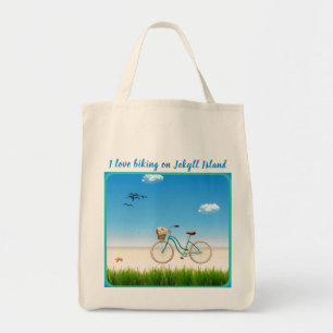 Jekyll Island GA Beach Biking Tote Bag