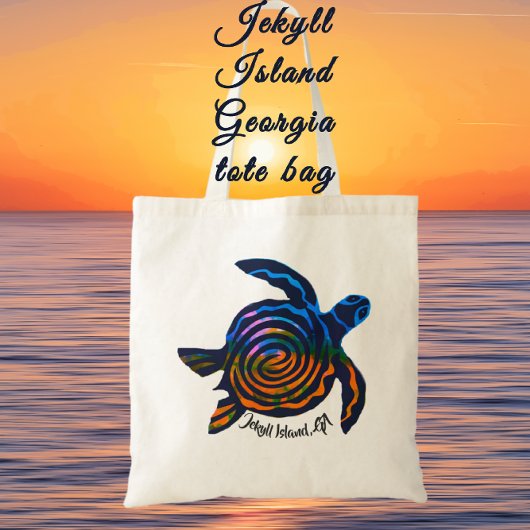 Jekyll Island GA zee schildpad canvas tas