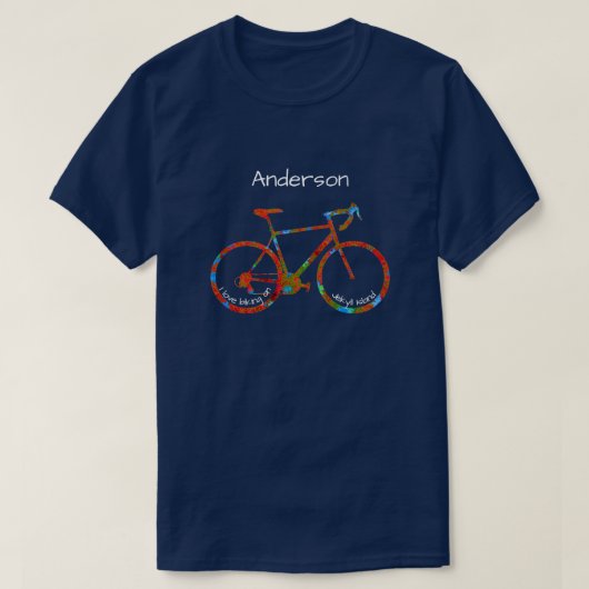Jekyll Island Georgia I Love Vélo T-Shirt (Design devant)