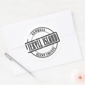 Jekyll Island Titel Ronde Sticker (Envelop)