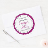 Jelée de raisin rond / confiture étiquette aliment (Enveloppe)