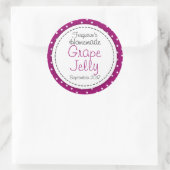 Jelée de raisin rond / confiture étiquette aliment (Sac)
