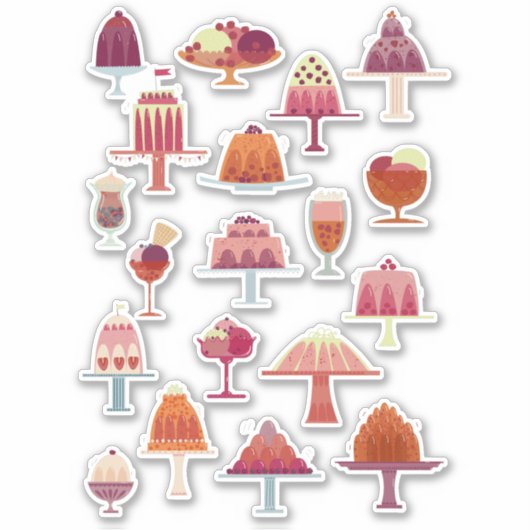 Jellies en ijs dessert sticker (Voorkant)