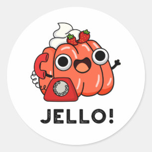 Jello Grappige Jello op telefoon woordspeling Ronde Sticker