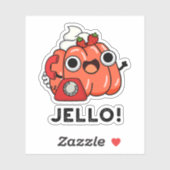 Jello Grappige Jello op telefoon woordspeling Sticker (Vel)