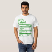 jello salad Nutrition Facts label T-shirt (Voorkant volledig)