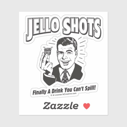 Jello Shots: Drink dat je niet kunt morsen Sticker (Vel)