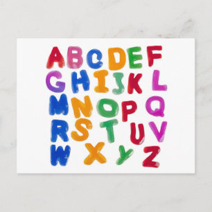 Jelly alphabets briefkaart