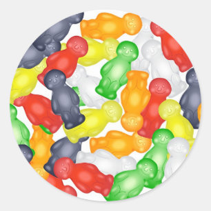 Jelly Babies Ronde Sticker