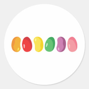 Jelly Bean Border Ronde Sticker