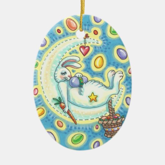 JELLY BEAN DREAMS EASTER BUNNY ORNAMENT Oval (Voorkant)