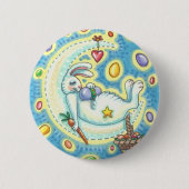 JELLY BEAN DREAMS EASTER BUNNY RABBIT BUTTON Round (Voorkant)