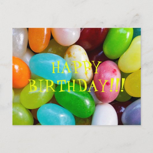 Jelly Bean Happy Birthday Briefkaart (Voorkant)