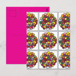 Jelly Bean Kleurrijke Jelly Bean Briefkaart